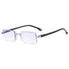 Rimless Anti Blue Light Myopia Glasses New Frameless Nearsighted Eyeglasses Women Men Unisex-1.0 To -6.0