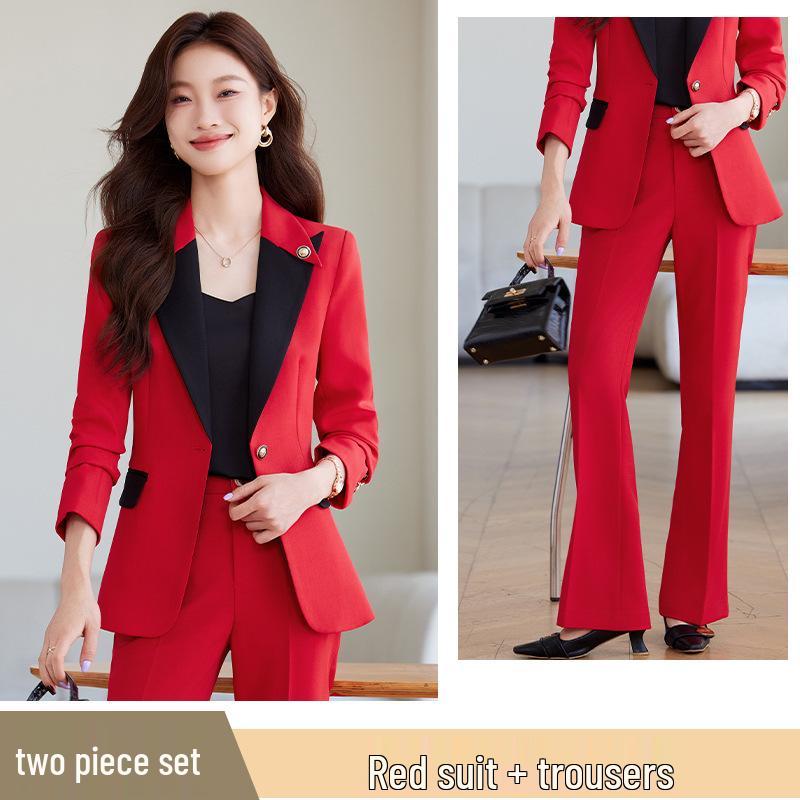Women's White Suit Set - 2026 Spring/Autumn Professional Goddess Style High-End Jacket