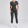 Autumn/Winter Backless Sports Jumpsuit: Three-Dimensional Yoga One-Piece with Tight Short Sleeves and Long Pants (Style 88201)