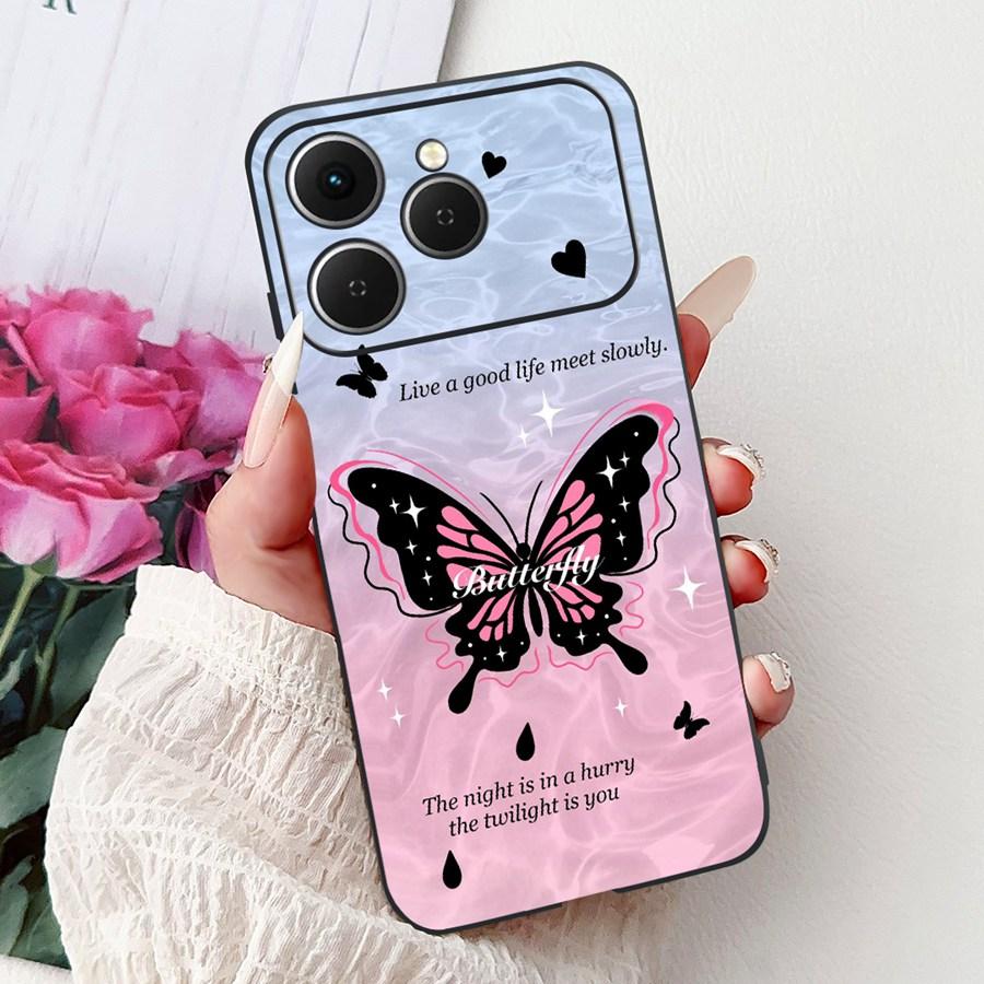For Tecno Spark 40 Spark40 C Phone Case TPU Shell Luxury  Painted Soft Silicone Coque For Tecno Spark40C Spark 40C Back Cover