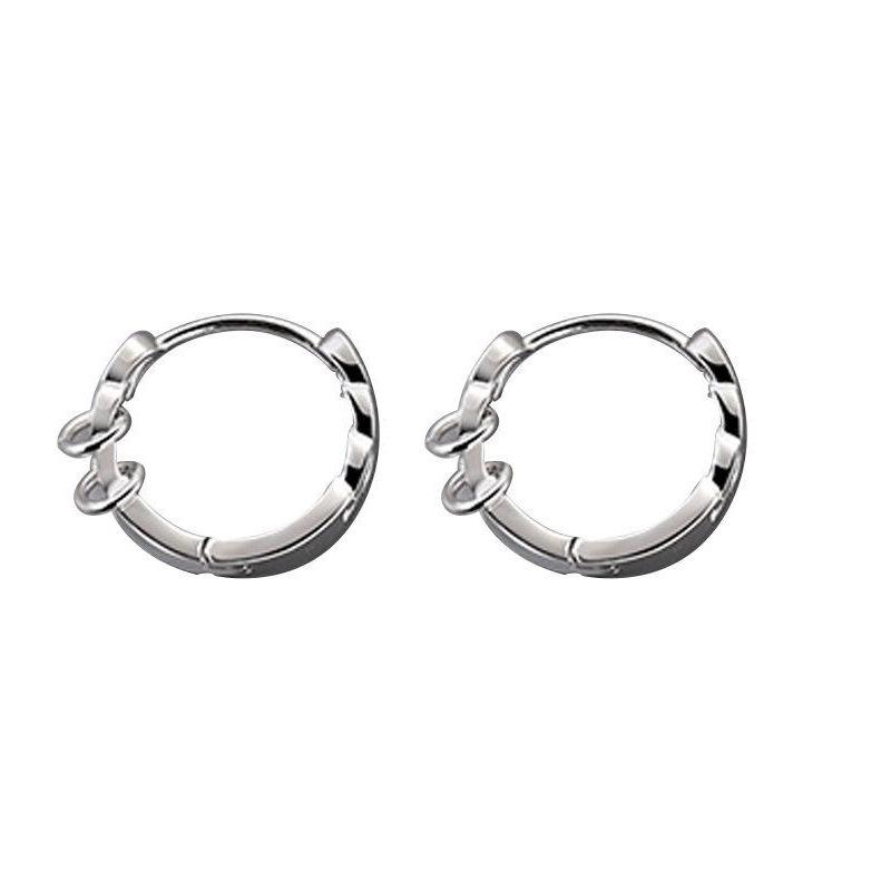 2022 Men's Silver Hoop Earring Stud – Single Piece, Stylish Design, Unique Fashion Ear Jewelry