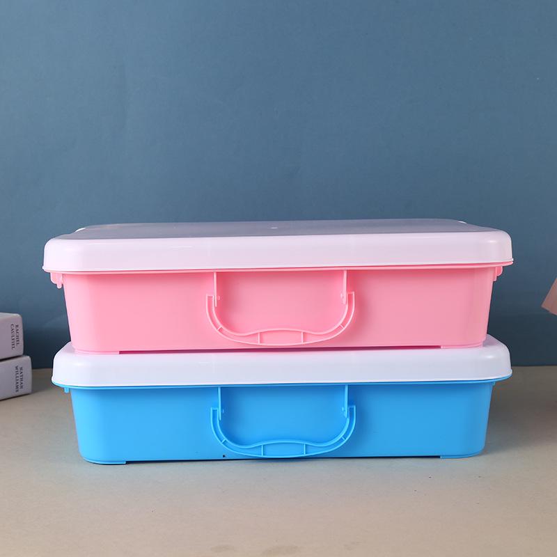 Ultra-light Space Sand Toy Set: Portable Plastic Tray & Storage Box for Kids