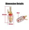 EIGHTNOO Binding Post Speaker Terminals for 4mm Banana Plugs of Gold-Plated (Set 4)