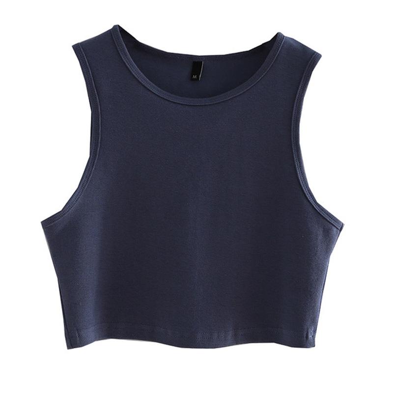 Letní nový dámský retro crop top s vysokým pasem zeštíhlující štíhlý krátký spodní top bez rukávů
