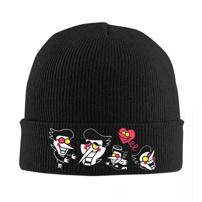 Deltarune Spamton Mützen Retro Caps für Erwachsene Unisex Fitnessstudio Strickmütze Frühling Individuelle Kopfbedeckung Mützen