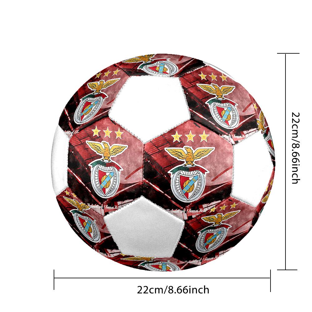 1 Stück SL Benfica Logo Größe 5 Fußball PragHallenfußball Bunt Alle Altersgruppen Maschinengenäht PVC Wettkampfbereit Langlebig Hoher Rückprall