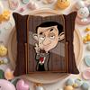 Mr. B-Bean Cartoon Cushion Cover Short Plush Double-Sided Printing Home Machine Washable In Warm Winter Pillow Case
