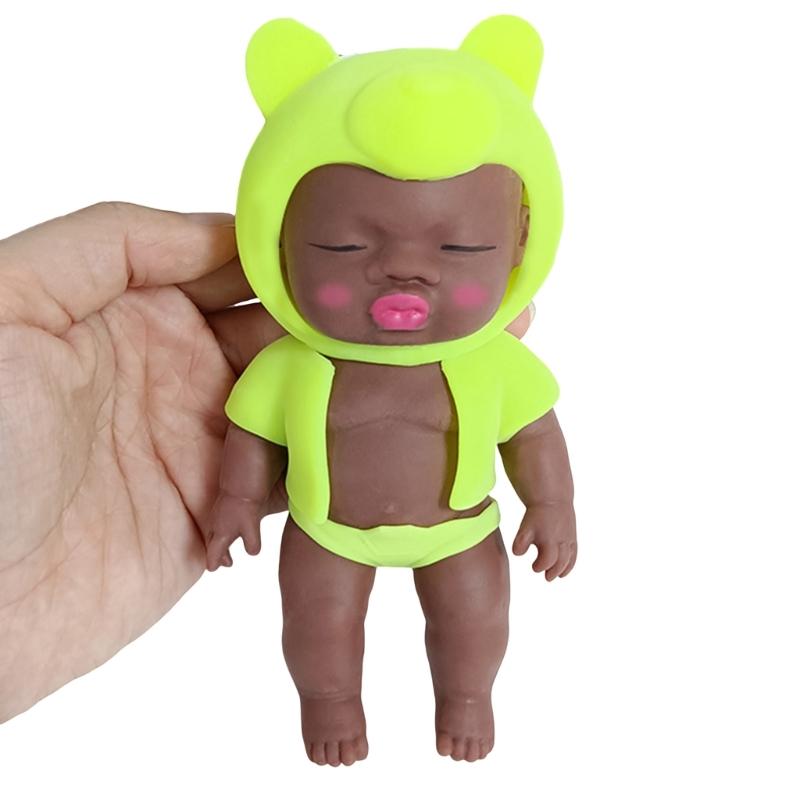 Squeeze African/Caucasian Doll Toy Stretch Doll Soft Stress Relieve Party Gift Pressure Release Office Anxiety Toy