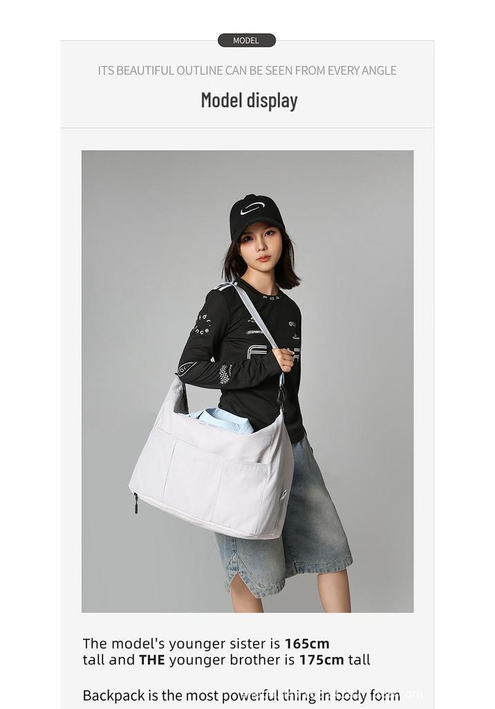 Waterproof Large Capacity Travel Bag with Dry-Wet Separation - Shoulder, Crossbody, Gym & Luggage Bag