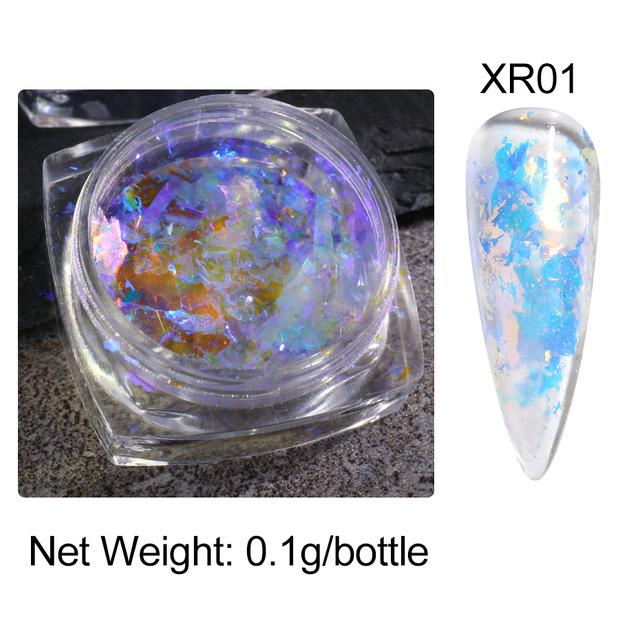 1 Box Aurora Opal Flakes Glittter Nail Sequins Sparkly Paillettes Nail Art Decoraiton