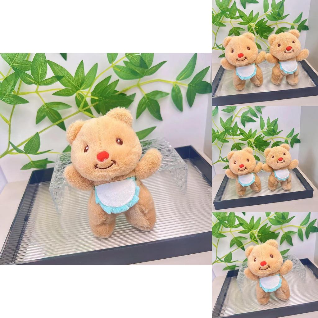 Cute And Cuddly 17cm Butter Yellow Bear Plush Doll Keychain For Students Backpack