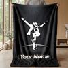 Custom Text Flannel Throw Blanket, Lightweight Cozy Bed Sofa BlanketMichael Jackson