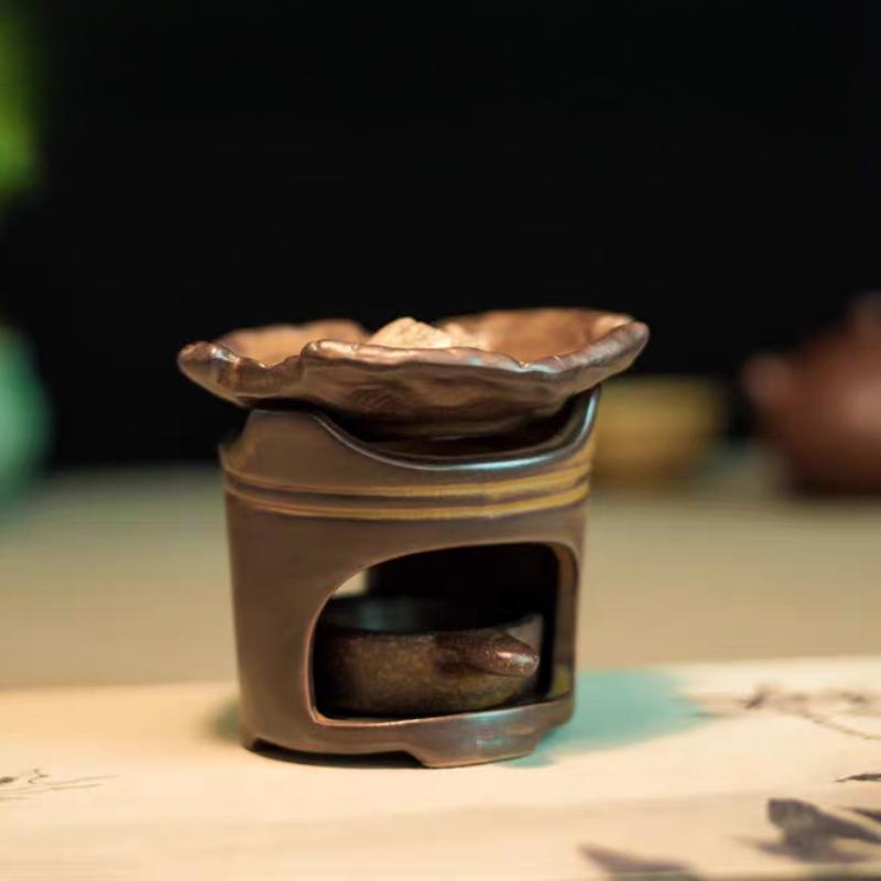 Retro Tebrännare Arombrännare Ljusstake Te Doftspridare Teugn Keramik Hantverk Konst Heminredning