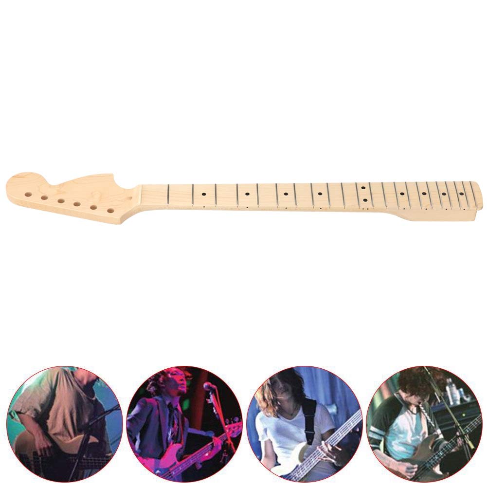 CHICIRIS Guitar Neck Wood Color Electric Guitar Parts Exquisite Skill Practical Smooth Concert Music Lover
