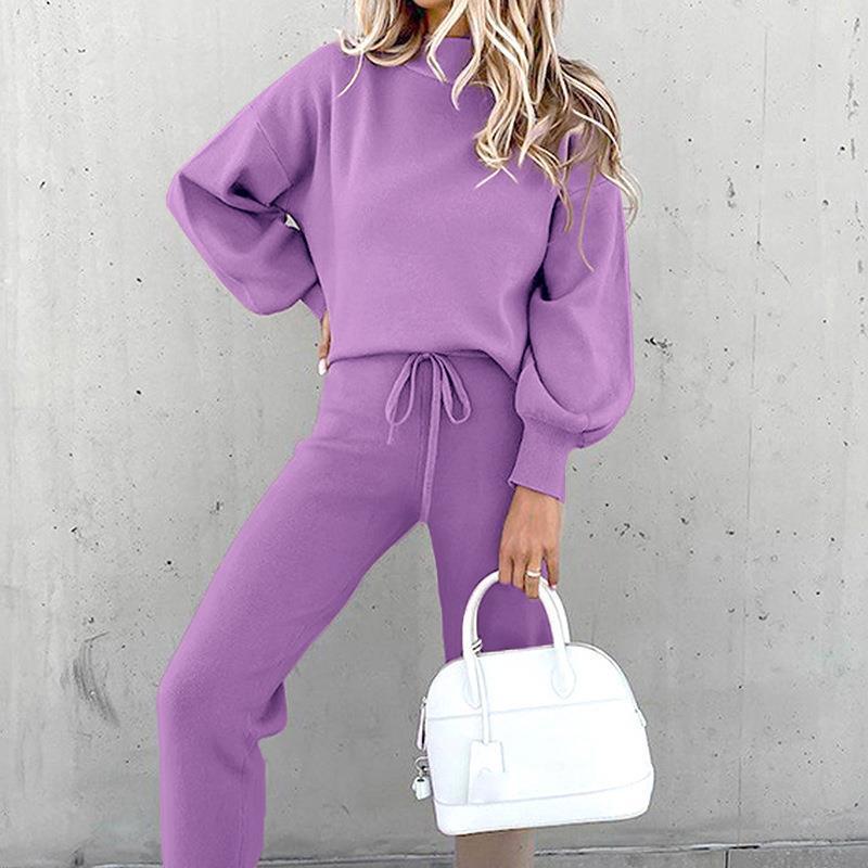 2022 Damen Rollkragenpullover und Hose Zweiteiler - Herbst/Winter Mode