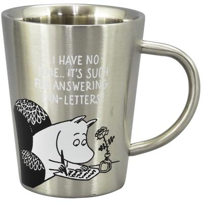 MOOMIN Edelstahlbecher Doppelwandig 360ml Buchstabe Moomin Zubehör Skandinavischer Tag Geschenk Geschirr Geschenk Hochzeitsgeschenk Yamaka Shoten Ca.