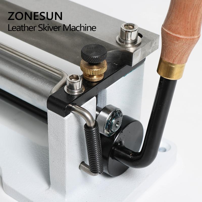 ZONESUN 800 6" inch Manual Leather Tools Skiver Peel DIY Shovel Skin Machine Vegetable Tanned Splitter Knife Peeler Cutter