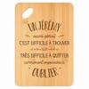 Cutting Board - PLANETEE - A Jérémy Also Great - Engraved Bamboo - 30 X 20 X 1 Cm - Hole 24 Mm