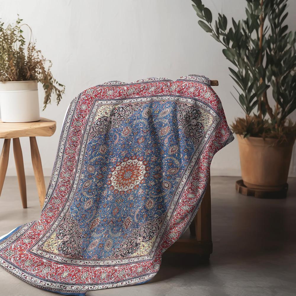 Vintage Ethnic Kilim Rug Traditional Persian Style Area Rug Decorative Floor Mat Bed Blanket Home Decor