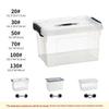 Transparent Plastic Storage Bins with Wide Handles (3-Pack)