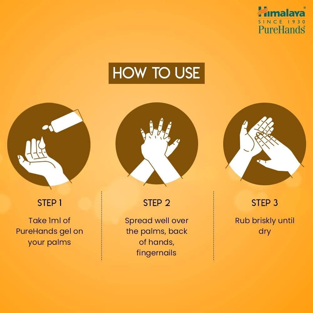 Himalaya Pure Hands Orange Hand Sanitizer 100ml Pack Of 1 Alcohol Based Quick Drying Gel For Germ Protection And Fresh Clean Hands