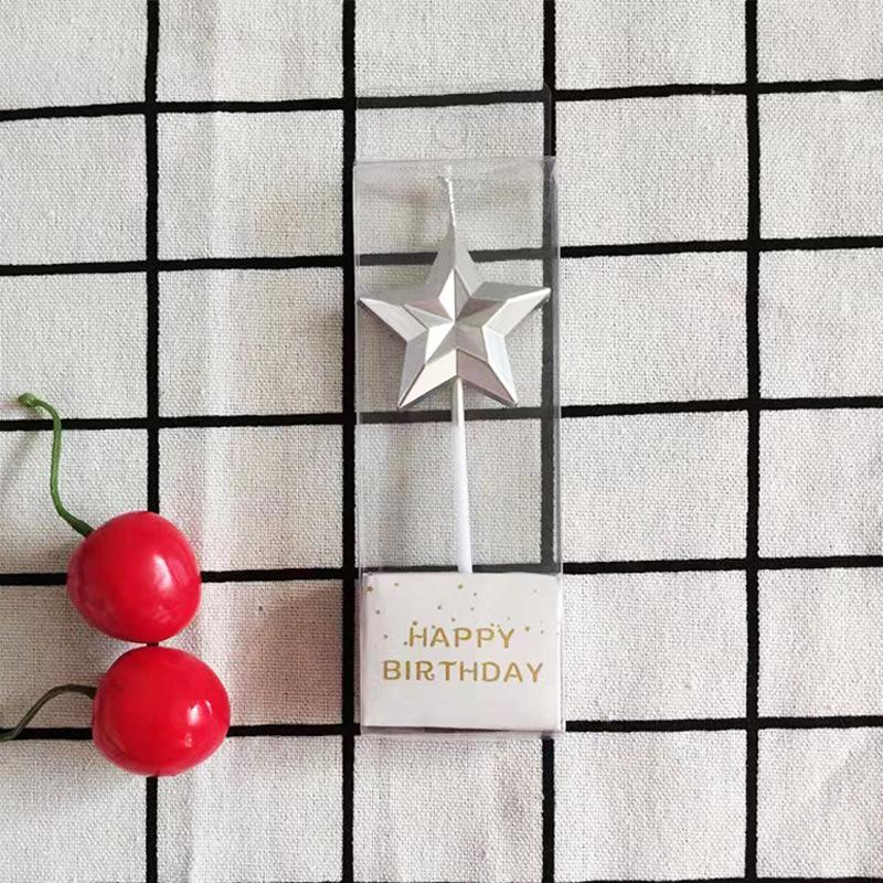 Children's birthday candle personality creative hollow star candle bakery birthday supplies cake candle