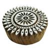 Runder Blumendruck, handgefertigter Holzdruckblock, Holzhandwerk, indische Kunst