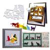 Devět roztomilých koček vzor kovové řezací šablony řemeslné embosovací raznice pro výrobu karet dekorace scrapbooking šablona