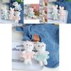 Adorable Plush Rabbit Keychain Soft Pp Cotton Stuffed Animal Cute Hanging Doll