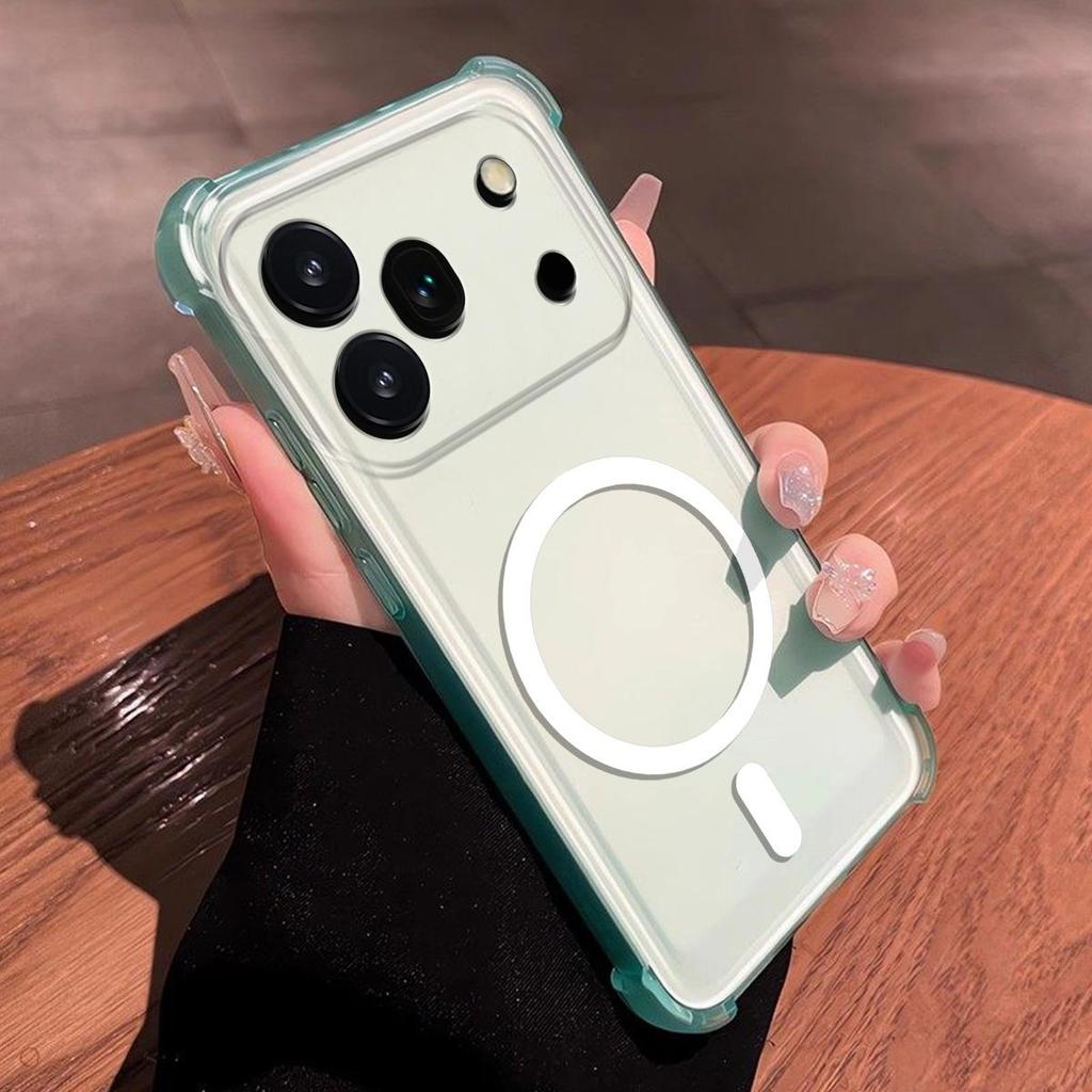 Hülle für HONOR 600 Pro Niedliche Airbag-Ecke Pastell Matt Magnetische Hülle Semi-Stoßfeste Handyhülle