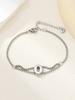 New stainless steel wholesale 26 English letters double-layer ring gold-plated bracelet