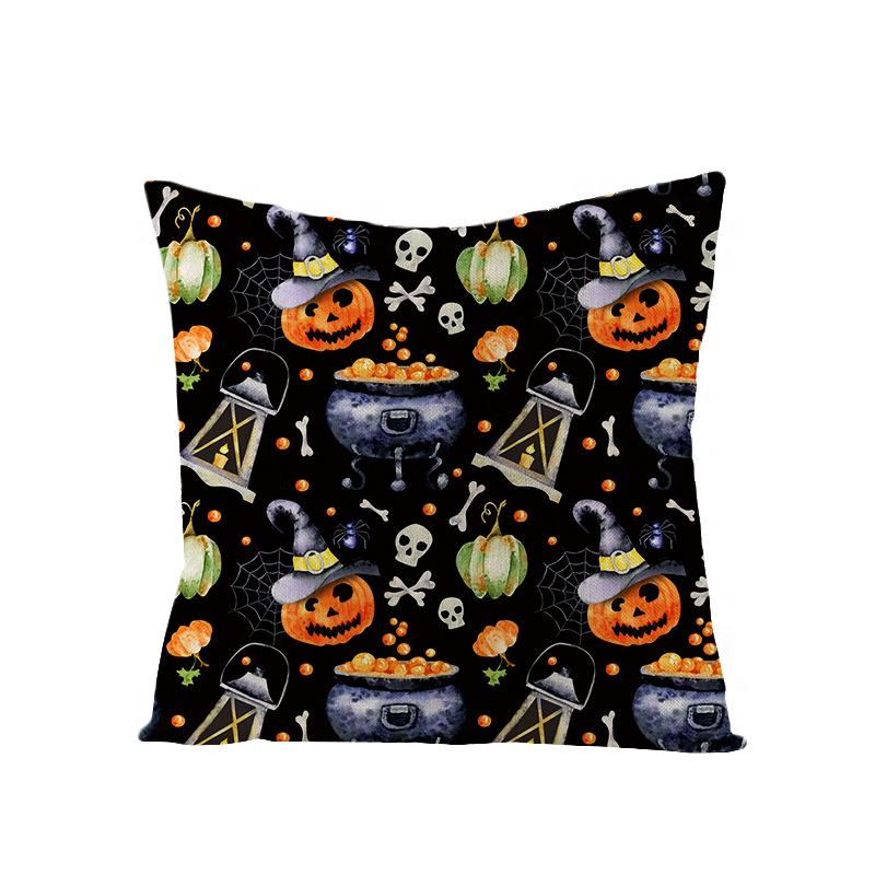Neue Halloween Polyester Kissenbezug Zuhause Zuhause Schlafzimmer Sofa Kissen Lendenkissenbezug