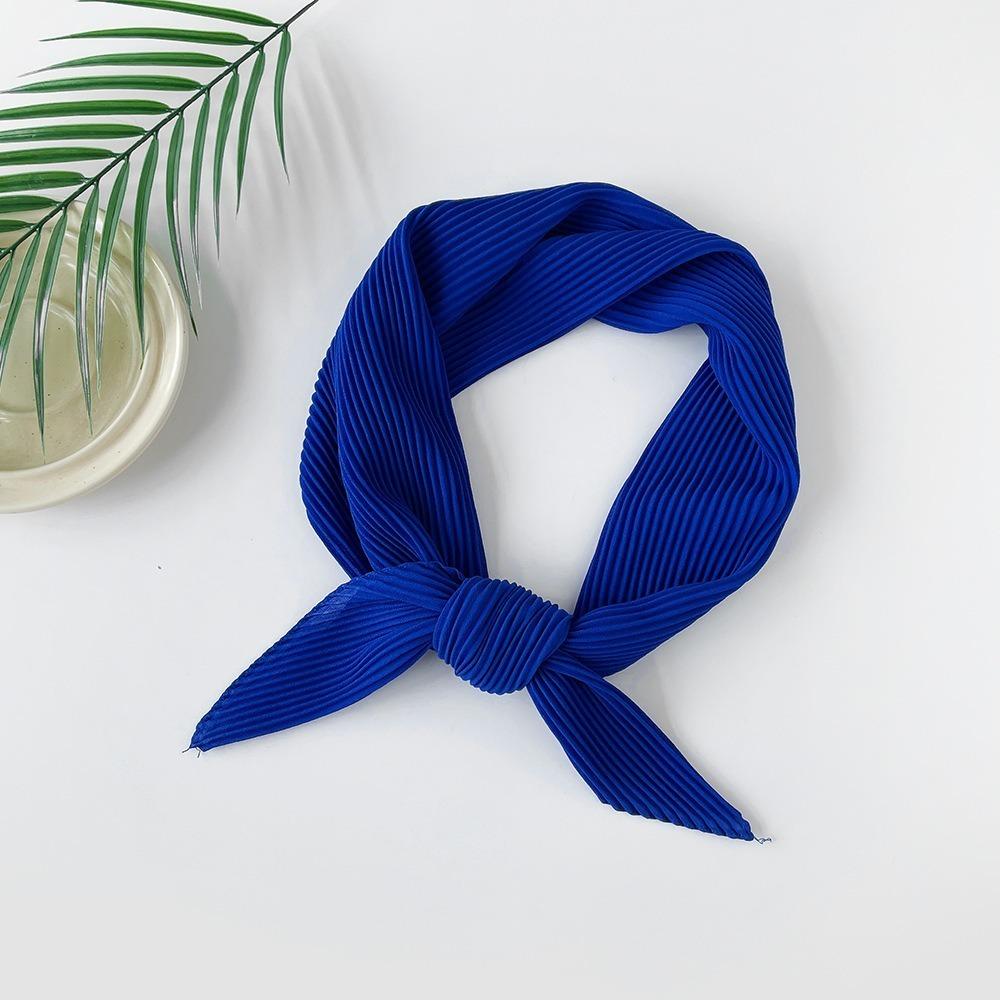 Elastisches Weiches Wickel-Chiffon-Haartuch Schlankes Rauten-Einfarbiges Bandana Haarband Elegantes Gefaltetes Seidentuch Mädchen