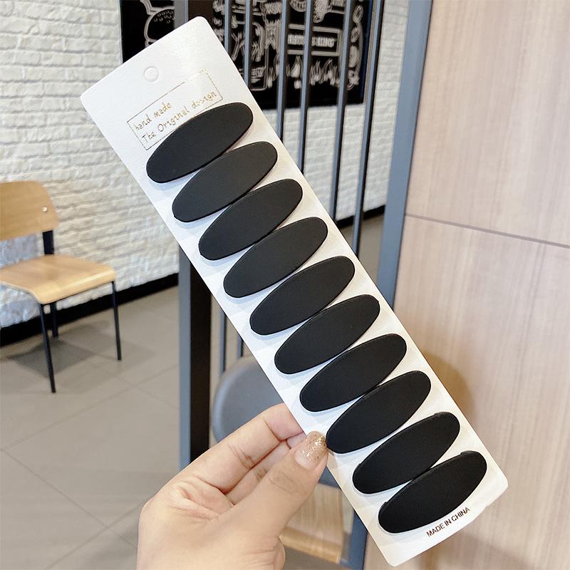 Morandi Frosted Multicolor Acrylic Hair Clips – 10 Piece Set for Girls