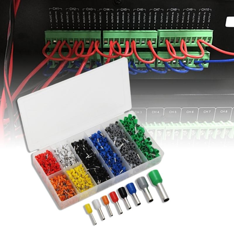 Zestaw tulejek do przewodów elektrycznych w wielu rozmiarach z 280 szt. złączek izolowanych Złączki izolowane do bezpiecznych połączeń przewodów