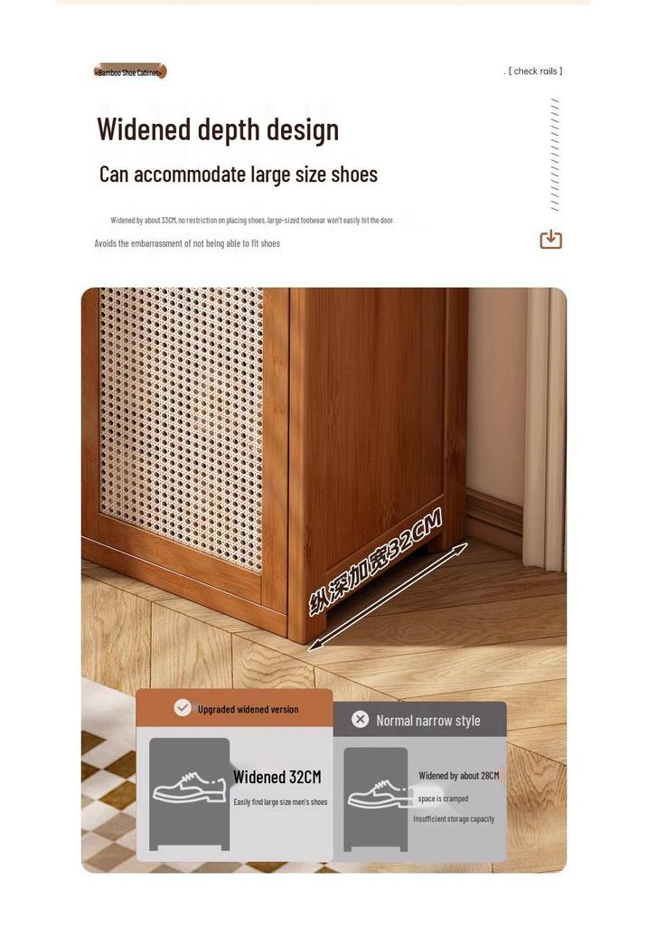 Large Capacity Narrow Vertical Shoe Cabinet for Entryway