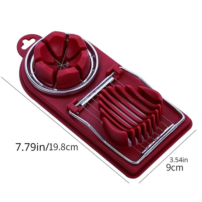 Multifunctional Egg Cutter Stainless Steel Egg Slicer Sectioner Cutter Mold Flower-Shape Luncheon Meat  Kitchen Tools Cooking