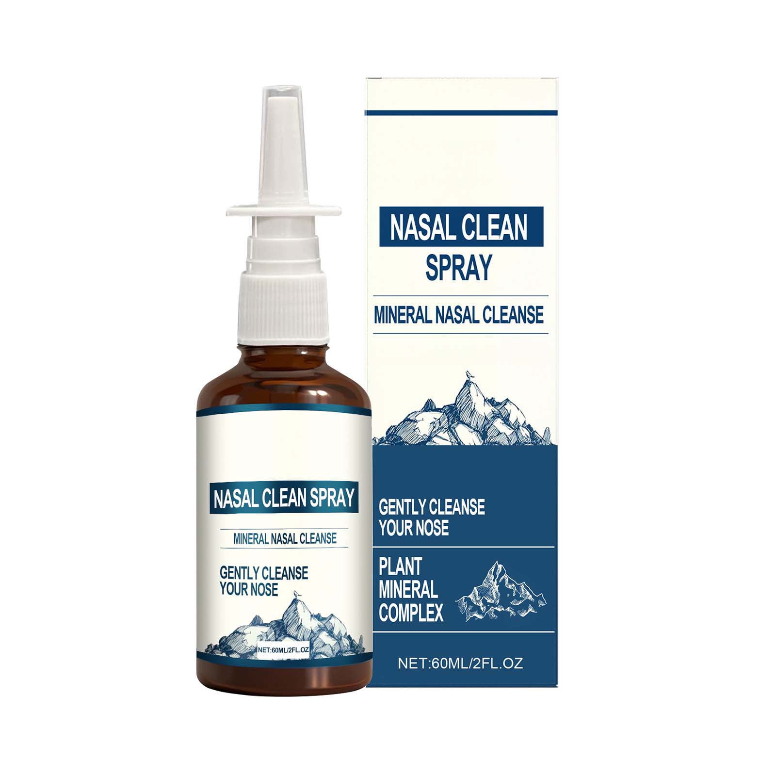 Nasal Cleaning Spray Relieving Nasal Cavity Congestion Soothing Mucosa Removing Pollution Mild Formula Nourishing Nose Care Tool 60ml