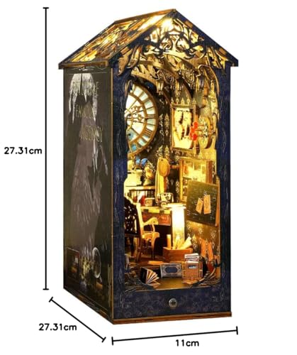 moin moin Dollhouse Miniature DIY Kit Set Book-shaped Papercraft Easy Assembly [English Instructions] Detective Agency Bookends Interior Beautiful Cla