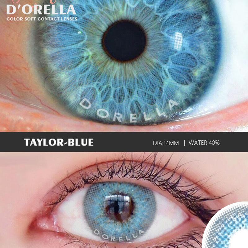 D'ORELLA 1 Paar (2 Stück) GEMSTONE farbige Kontaktlinsen für Augen, farbige Kontaktlinsen, schöne Pupillen-Augen-Make-up-Kontaktlinsen