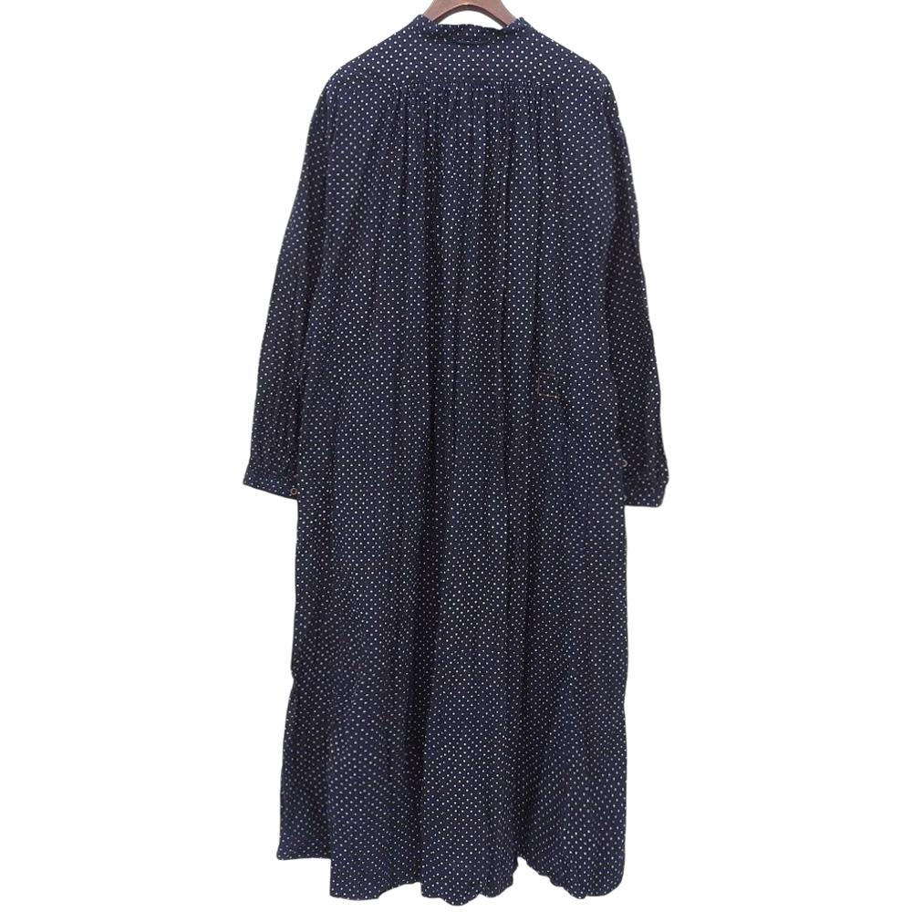 45R Women's indigo polka dot print dress shirt dress 0 7075052 dress 0 IndigoUsed