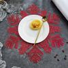 1PC Table Decorations Home Decor Stain Resistant Restaurant Decoration Thermal Insulation PVC Snowflake Meal Mat Party Supplies