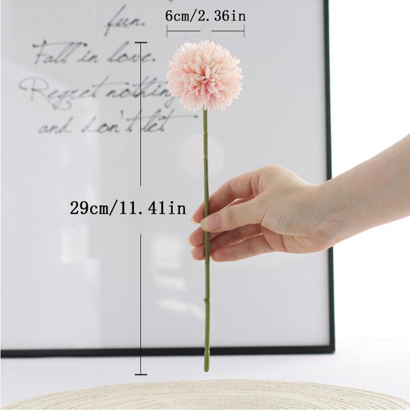 3PCS Hydrangea Artificial Flowers Fake Dandelions Bouquet Wedding Decoration Home Room Decor DIY Pompon Bridal Accessories