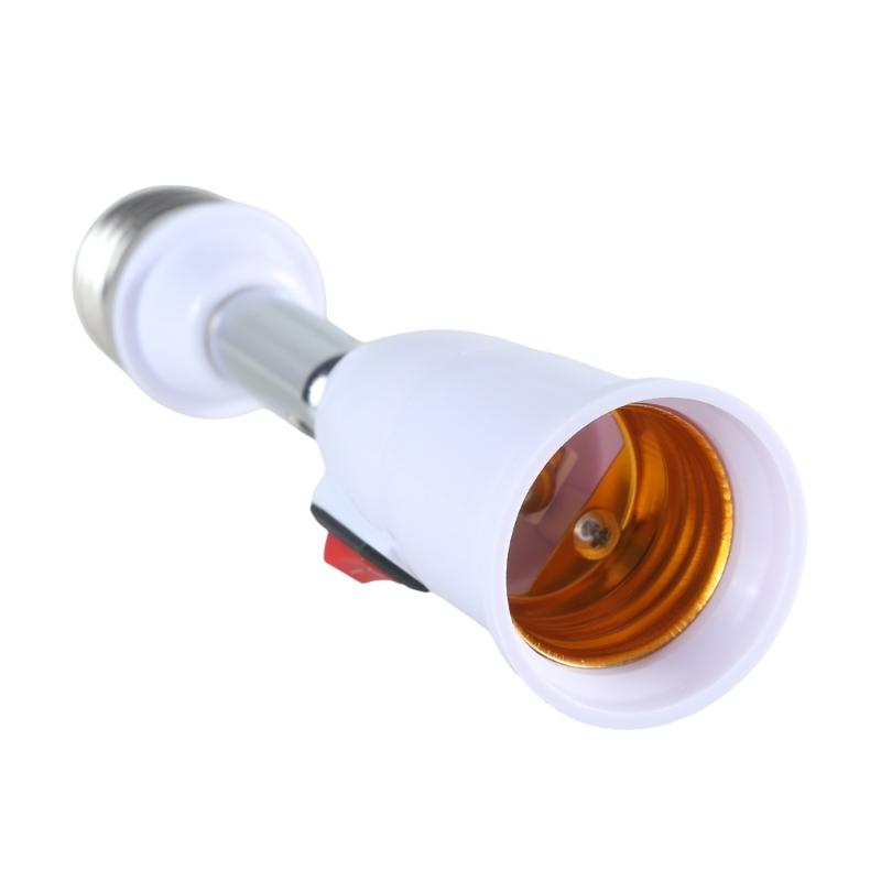 E27 to E27 Lengthened Lamp Base 180 Degree Rotation Tube LED Light Bulb Extension Lamp Holder Head Conversion Socket