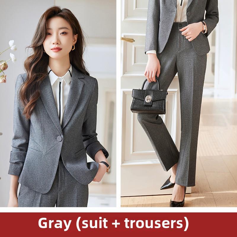 Costum de birou profesional coreean pentru femei, primăvara 2025, croială slim fit