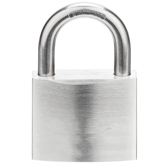Waterproof Anti Rust 40mm Door Lock 304/316 Stainless Steel Padlock (Silver,Padlock&Stainless Steel&Padlock)