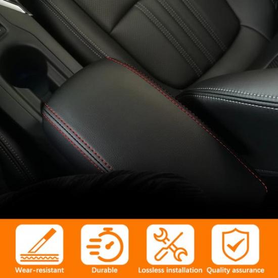 For 2014-2018 Toyota Corolla Black Interior Armrest Box PU Leather Pad Cover NEW