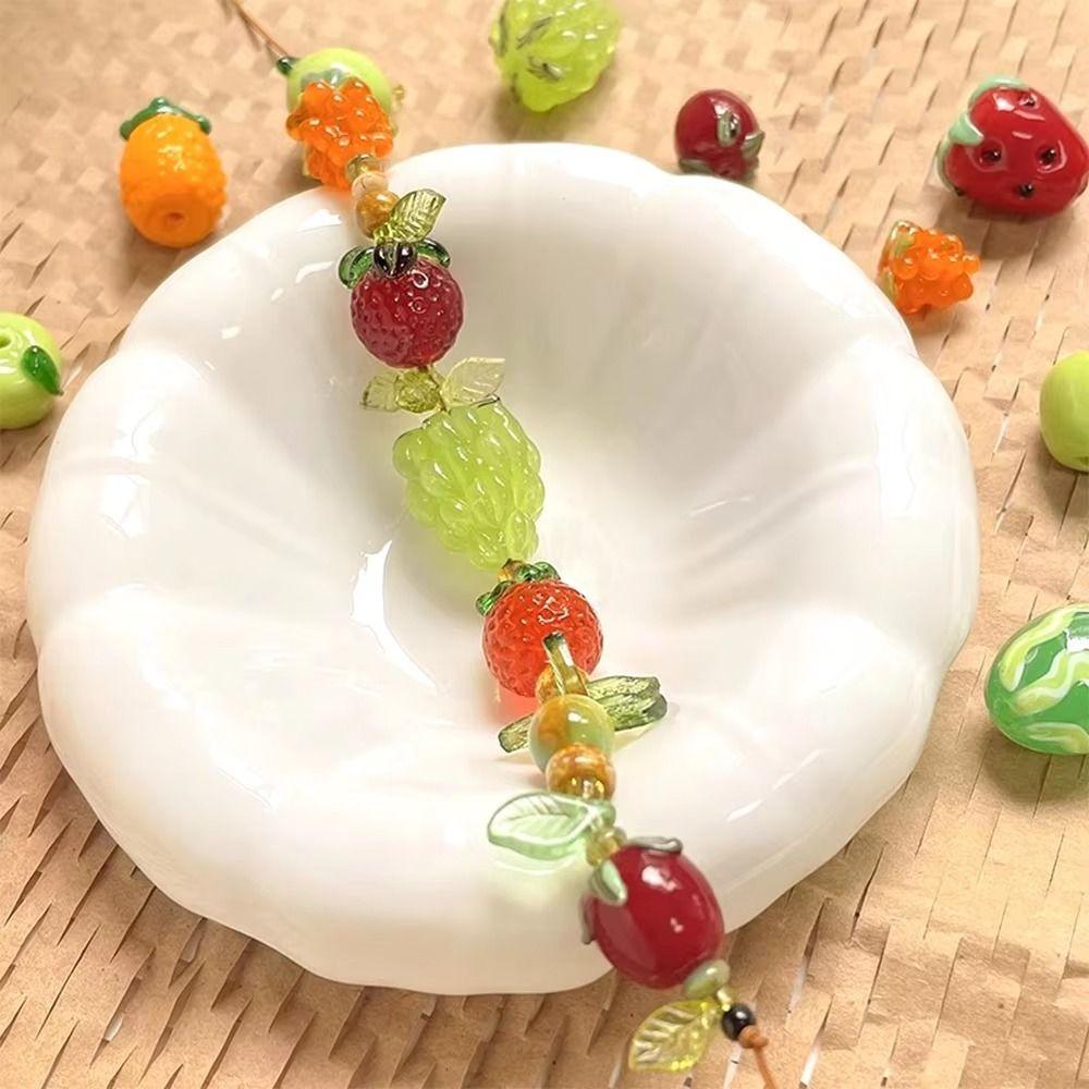 New Creative Shape Glass Beads Glass Material Handmade DIY Jewelry Creative Interest Design Watermelon Beads