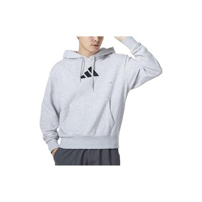 adidas Rückenaufdruck Lässiger Hoodie Herren Tops Grau IS7104
