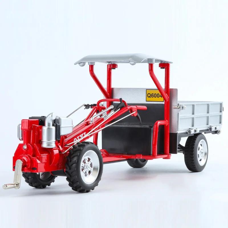 

Модель игрушечного трактора ручной работы в масштабе 1/16, из литого сплава, с резиновыми шинами, со светом и музыкой, ходячие тракторы для детей, подарки на День защиты детей красный
